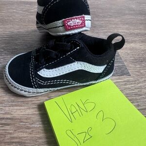 Vans Kids Black and White Sneakers